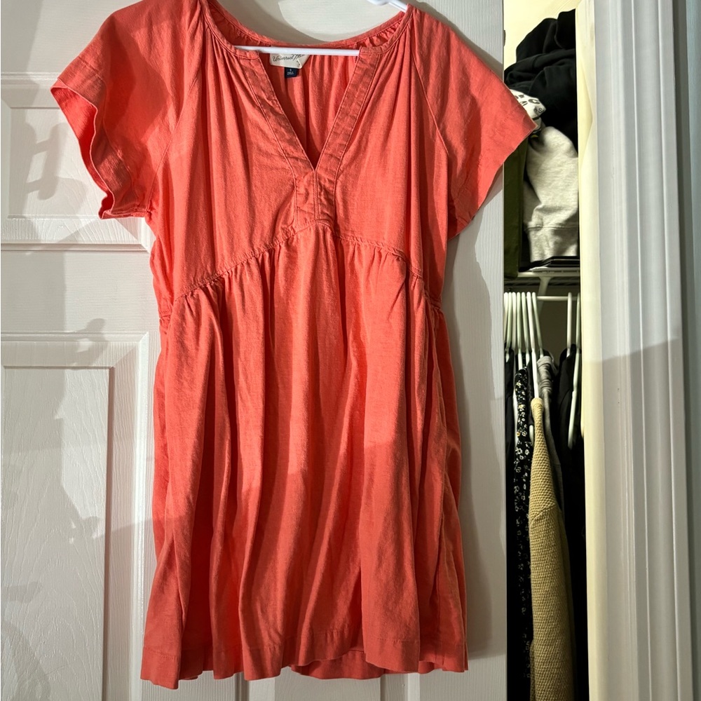 coral mini dress